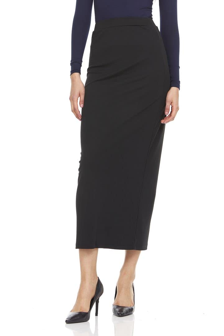 Womens Straight Long Slinky Skirt (Ankle Length) - BK-JH327