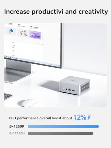 Image of MINISFORUM Venus Series UN1250 Mini PC Core i5-1250P(12C /16T, up to 4.4GHz) 32GB RAM 512G SSD, HDMI /DP /USB-C 4K@60Hz Triple Outputs, 2.5G LAN, WiFi6E, 4X USB Port Desktop Computer