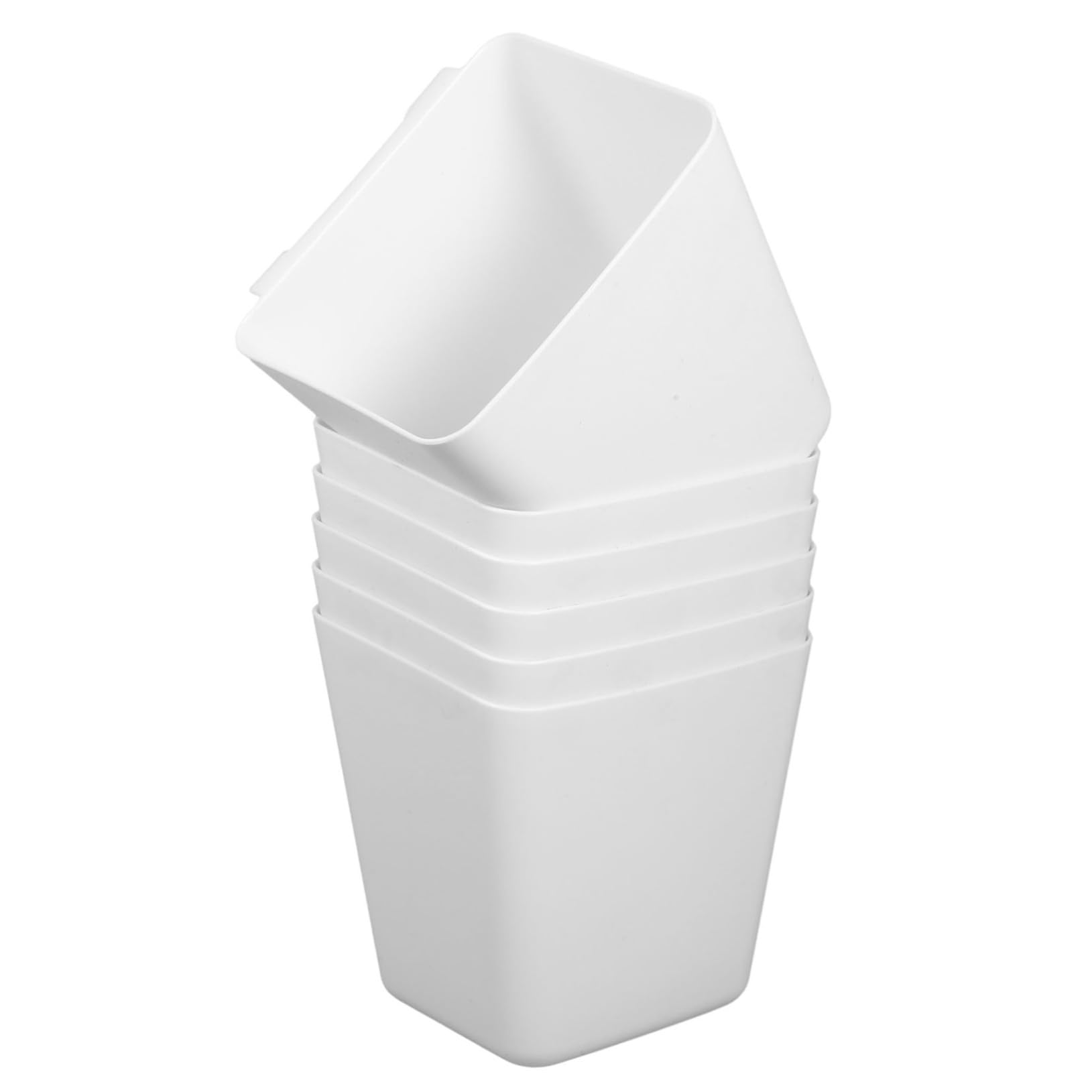 SOESFOUFU 6Pcs Plastic Hanging Storage Bins Compact Wall Containers for Rolling Carts Trolleys and Shelves Versatile Storage for Beauty Supplies and Small Items