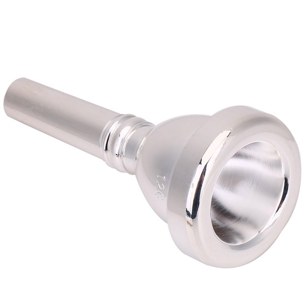 Bocchino Per Trombone Contralto 12C Placcato Argento - Professionale, Per Sostituzione, Ottone - Foto 10