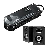 Audio-Technica AT-SB727 Sound Burger Portable Bluetooth Rechargeable Turntable (Black) Bundle with Samson MediaOne M30BT 3-Inch Powered Bluetooth Monitors (3 items)