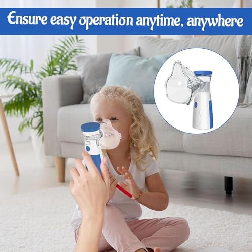 Image of Portable Mesh Nebulizer for Adults & Kids [USB & Battery Operated] | Handheld Inhalation Machine | Ultra-Fine Mist Nebulization | Low Noise Device for Home & Travel Use