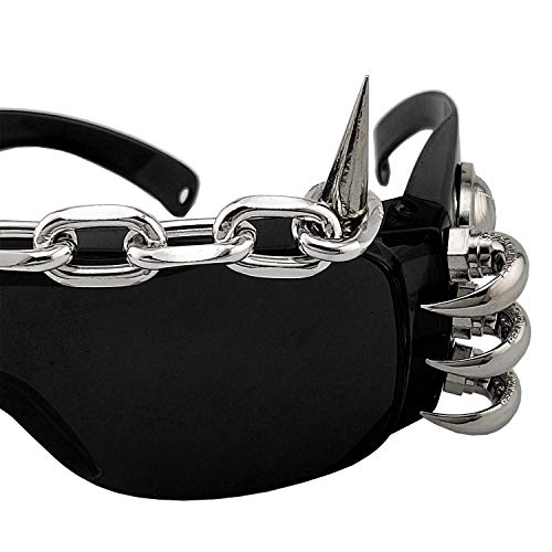 punk rock studded cosply dancing glasses cool men/lady sunglasses4