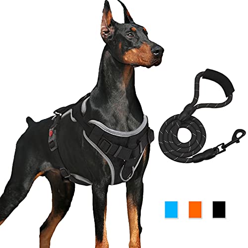 Supet-Dog-Harness-No-Pull-Dog-Vest-Harness-with-Free-Dog-Leash-No-Choke-Dog-Harness-Adjustable-Reflective-Heavy-Duty-Pet-Harness-with-Easy-Control-Handle-for-Small-Medium-Large-Dog - Cucciolini Doodles   Supet-Dog-Harness-No-Pull-Dog-Vest-Harness-with-Free-Dog-Leash-No-Choke-Dog-Harness-Adjustable-Reflective-Heavy-Duty-Pet-Harness-with-Easy-Control-Handle-for-Small-Medium-Large-Dog