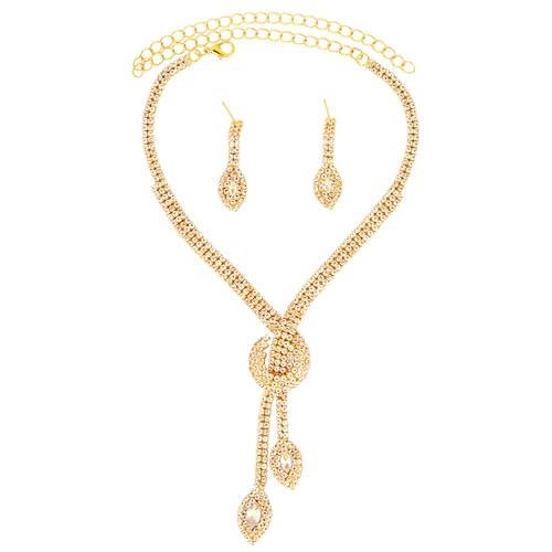 Mikovivi Strass Ensemble Bijoux Mariage, Or Collier Cristal...
