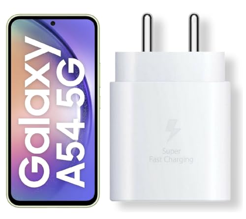 Image of 25W C-Type Super Fast Adapter Compatible with Samsung Galaxy A54 5g Super Fast Charger Adapter for S24 /S23 /S23 fe /S22 /S21 /21 fe /S20 /M14 /M33 /M13 /M35 /M05 /A14, A15 /S24 fe /A16 5g, White