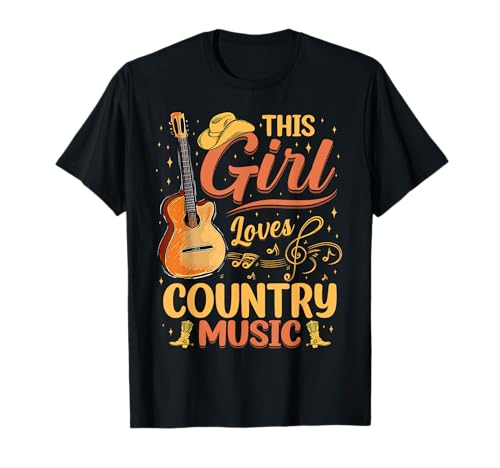 This Girl Loves Country Music Vintage Women Lover Western T-Shirt