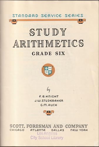 Study Arithmetics Grade Six B000RSPIUW Book Cover