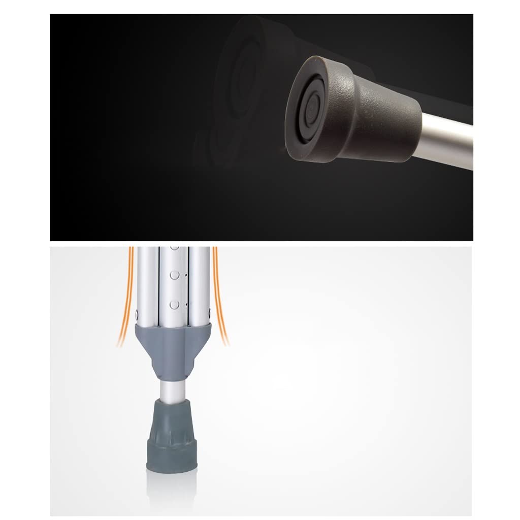 XMING Kule Kule pod pachami Kule podwójne ze stopu aluminium Antypoślizgowe Chodziki dla osób w podeszłym wieku Kule dla niepełnosprawnych Regulowane kule pojedyncze (Size : 113-134cm)