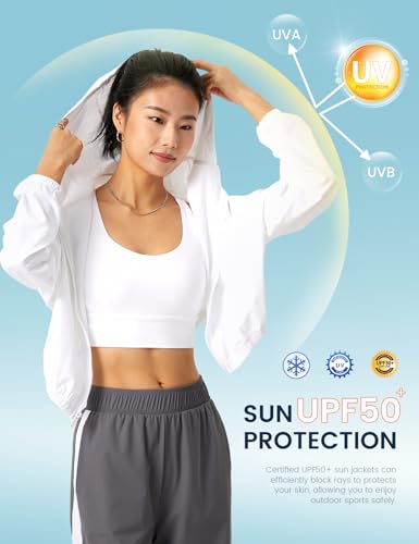 Wyeysyt Women's UPF 50+ UV Sun Protection Cropped Jackets Athletic Running Workout Zip Up Hoodie Outdoor Jackets2