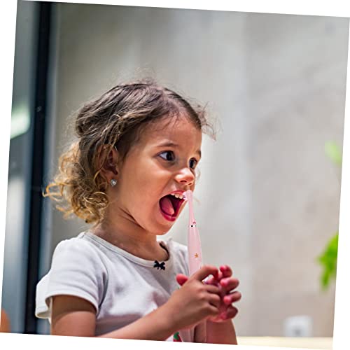 OHPHCALL Elektrische Zahnbürste Für Junge Mädchen Cartoon Design Tragbare Kinderzahnbürste Einfach Zu Benutzen Praktische Kinderzahnbürste Zahnbürstenkopf Abnehmbar Kinderbedarf – Bild 6