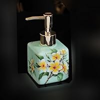 ソープディスペンサー 白 ホワイト 花柄 おしゃれ シンプル ハンドソープ容器 hakuji-set_1.jpg