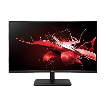 Monitor Gamer Acer Nitro ED270R S3biip Tela de 27” Curva raio de 1500 mm de visualização HDR10 DisplayPort 180Hz 1ms LED VA Tecnologia Game Mode HDMI(2.0) DisplayPort(1.2)