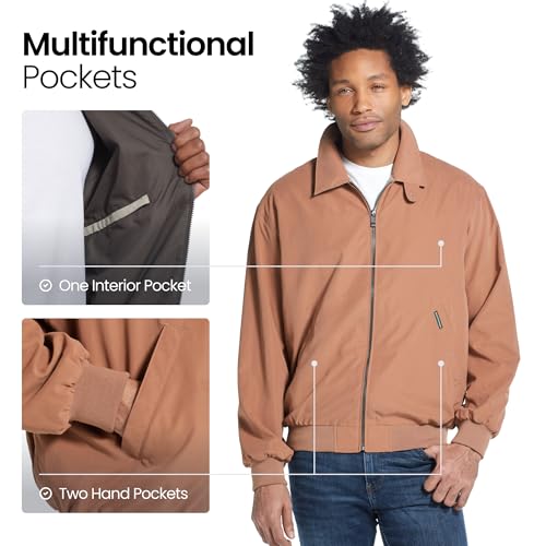 Image of Weatherproof Men's Golf Jacket - Lightweight Windbreaker, Water-Resistant Microfiber Shell, Perfect for Golf & Casual Wear