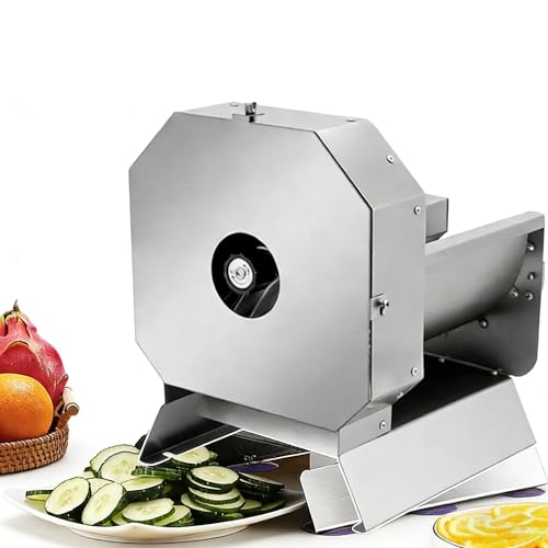 Cortadora y trituradora de verduras eléctrica y manual, procesador de alimentos multifuncional 2 en 1 con espesor ajustable, cuchillas de acero inoxidable para una fácil limpieza, ideal para patata B