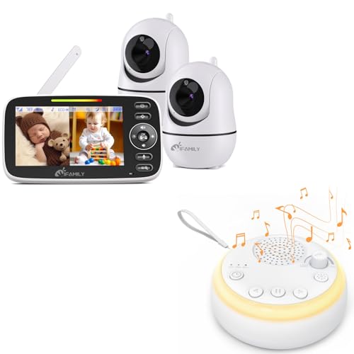 iFamily SM43E Baby Monitor with 2 Cameras + Sound Machine