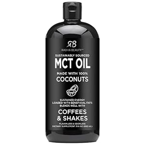 Premium MCT Oil from Non-GMO Coconuts – 31.6oz. Keto, Paleo, Gluten Free and Vegan Approved.