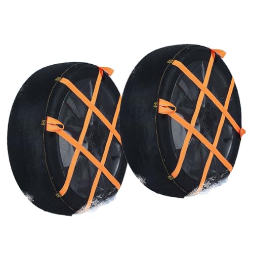 Winter Anti Skid Accessories for Vehicle Tire Snow Socks are Designed for Cars SUVs and Trucks to Navigate Snowy Icy Conditions 2pcs 235/45R21