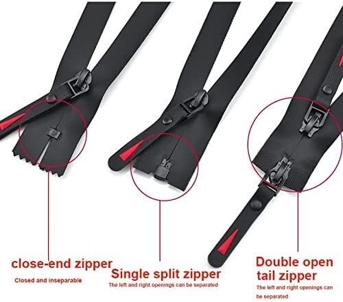 Cerniere, Cerniera di Ricambio Two Way Zip，Zip for Jacket，Open Zipper Open-Ended Zip Fasteners,Coil Zippers,Invisible 10Pcs Metal Zipper, 4# Zippers Jeans Zippers for DIY Sewing(18cm)