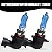 Flygun 2 PCS 9005 Car Halogen Bulbs, Ultra White Light Bulbs, 12V 100W Front Fog Light Bulbs, Super Bright High Beam Low Beam Bulbs Auto Lights Universal for Most Cars, Trucks, SUVs (White)