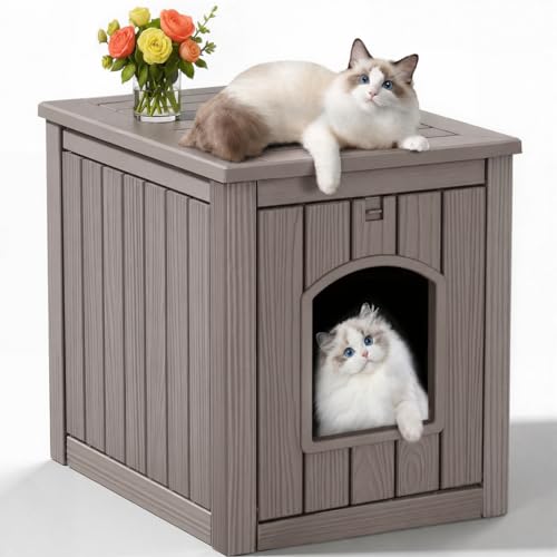 Image of Cat Litter Box Enclosure,Grey