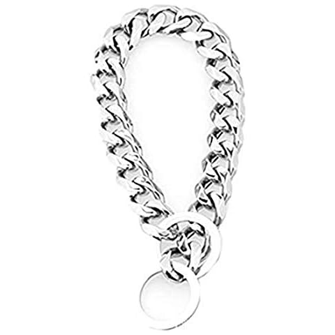Heavy Metal 19mm Duty Solid Stainless Steel Dog Choke Chain Collar Pet Necklace for Pit Bull, Mastiff, Bulldog, & Big Breeds 12 Inches-34 Inches (30inch Chain(Suggest Dog Neck 26inch)) Cover