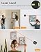 Tyrry 4-in-1 Laser Level Tool with Line Laser, Drill Dust Collector, Wall Bracket, Electronic Vacuum Suction Cup, Rechargeable Leveler Tool Perfect for Picture Hanging, Painting, Home Renovations