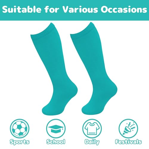 Image of Olreco 1 Pack Toddler Kids Youth Soccer Socks Girls Boys Baseball Socks Youth Knee High Softball Football Accessories Cotton