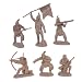 Plains Indian Warriors Plastic Army Men: 12 piece set of 54mm Figures - 1:32 scale