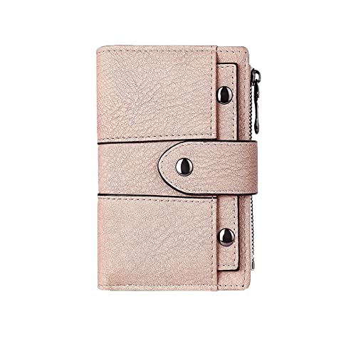 Image of Leather Small Wallet for Women, RFID Blocking Ladies Mini Purse with ID Window