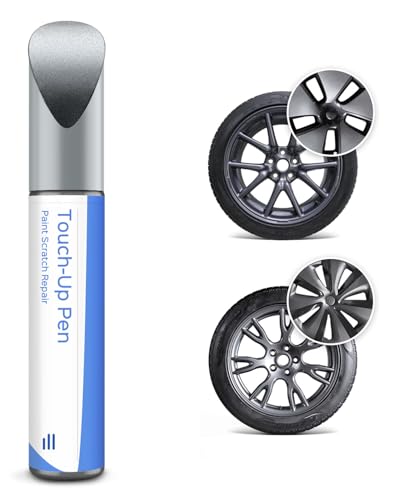 PARTS4EV Argent Minuit Stylo de retouche Pour Tesla - Pour réparation de jantes Model 3-18/modèle S 19
