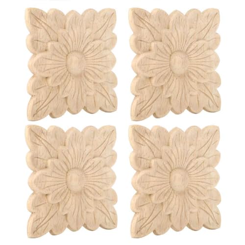 🌟 MOLTEPLICI APPLICAZIONI: Il fregio legno può essere fissato su armadi, finestre, specchi,fregi in pasta di legno e può essere utilizzato anche come soprammobile per decorare le porte del giardino