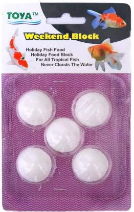 TOYAA Weekend Block Holiday Fish Food, Holiday Food Block , for All Tropical Fish , Never Clouds The Water - (5pcs in 1 ) (B08L9JJZFD) Amazon Price History, Amazon Price Tracker