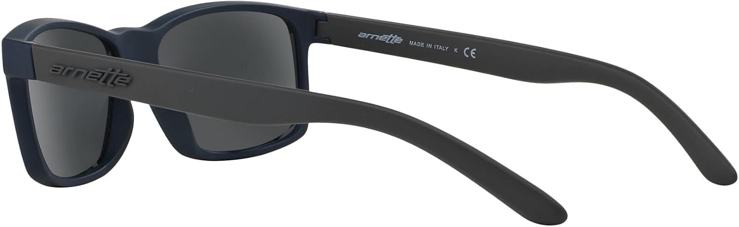 ARNETTE Unisex Sunglasses Rubber Black Frame, Polarized Dark Grey Lenses, 58MM