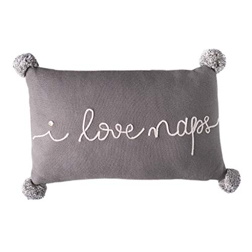 Almohada Decorativa de Lino con Texto en inglés «I Love Naps» e Inserto - Decoración de habitación - Decoración de habitación para niñas Adolescentes - Almohada de guardería de 16 x 10 Cover