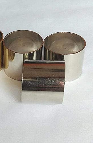 NAUTICAL GIFT STORE Lot of 6 Solid Brass & Silver Ferrules Collars Ring Shaft Walking Stick-Spare Part Accessories for Wooden Sticks-Walking Cane