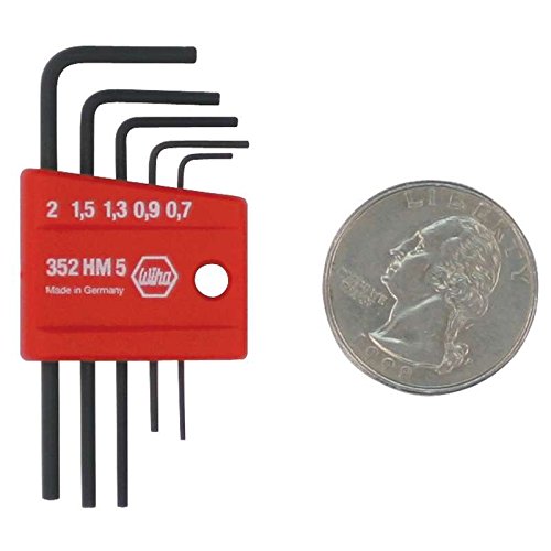 Micro Hex L-Key Set, Metric, in Molded Plastic Holder, 5 Pieces