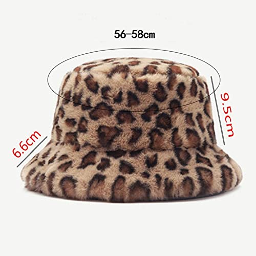 TOOYFUL Chapéu Balde de Pelúcia de Inverno Unissex com Estampa Quente de Pele Falsa Pescador para Mu