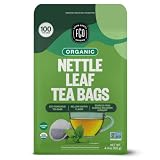 FGO Organic Nettle Leaf Tea, 100 Count, Eco-Conscious Tea Bags, Caffeine Free, Resealable Bag, Packaging May Vary (Pack of 1)