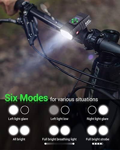Victoper Luci Bici, Luce Bici Anteriore Posteriore Lumini Ultra Alti Luci Bicicletta LED modalità Multiple IPX 5 Ricaricabile Tramite USB Adatto per Maggior Parte delle Biciclette
