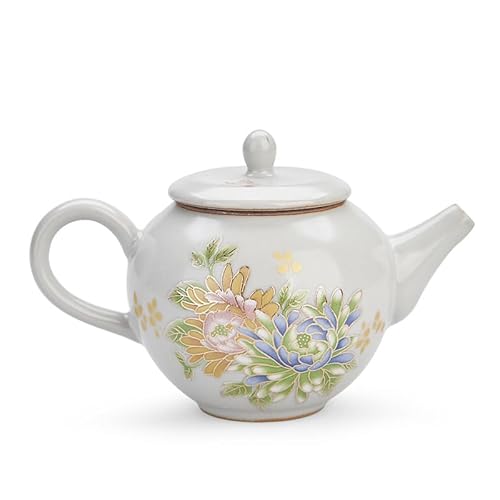 Tetera Mall,Tetera Globe, La tetera, la tetera pequeña de cerámica y la tetera for microondas se pueden utilizar con porcelana de hueso. Se pueden seleccionar 4 colores. Capacidad: 6 oz (A3)