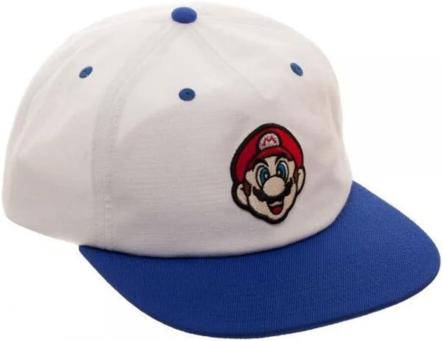 Nintendo Super Mario Big Face Oxford 5 Panel Slouch Snapback