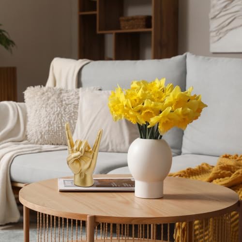 Escultura Mano Oro I Love You Decoración Moderno miniatura 6