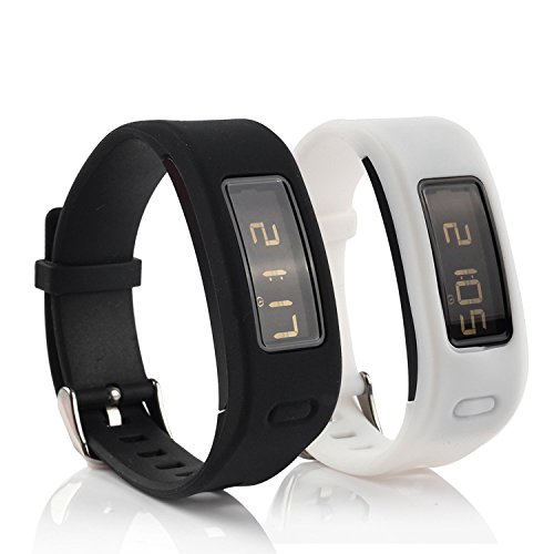 honecumi Replacement Bands Compatible with Garmin Vivofit Wristband Watch Strap for Men & Women-Garmin Vivofit 1 Replacement Watch Band/Strap/Bracelet with Metal Buckle Clip-Free Size-bw