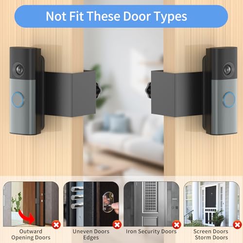Image of Anti-Theft Doorbell Camera Mount: No-Drill Doorbell Bracket Mounting Compatible with Ring Battery Doorbell /Plus /Pro(Newest Model) Accessories for Renters, Apartments