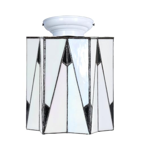 Plafonnier Tiffany-style blanc French Art Deco luminaire de plafond Art Deco Trade