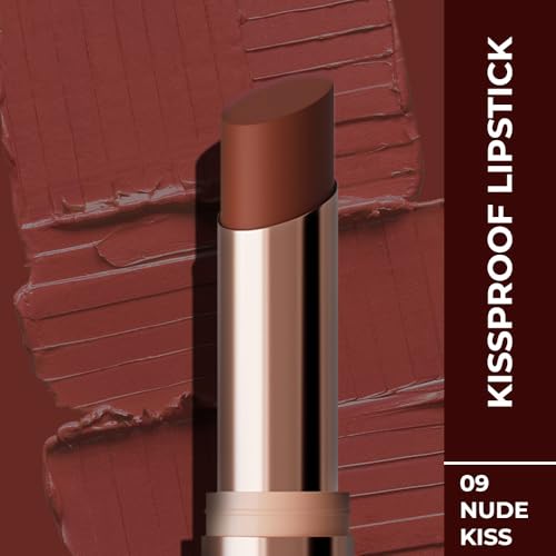 Image of Colorbar Kissproof Lipstick Nude Kiss Lightweight and Matte texture Vegan,Paraben,Mineral Oil,Sulphate,Cruelty Free 3.7g