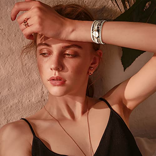 Leopard Leather Wrap Bracelets for Women Multilayer Wristband Cuff Bangle with Magnetic Buckle Gift for Birthday, Mother's Day, Valentine's Day3