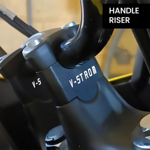 Image of Adjustable Handlebar Riser for Suzuki V-Strom Motorbike | Enhances Comfort and Control | Height Riser Clamp Compatible with Suzuki V-Strom Models