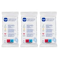 MAM Hygienetücher im 3er Pack (3x 24 Stück), Reinigungstücher für Medizinprodukte und Babyzubehör, Hygienetücher wirksam gegen Bakterien und Viren